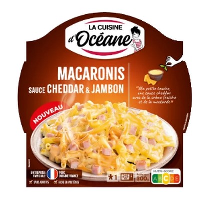 Macaronis sauce cheddar et jambon 300g