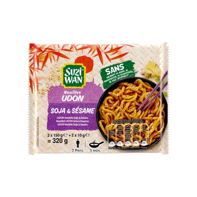 Nouilles precuites udon pour wok 2x150g